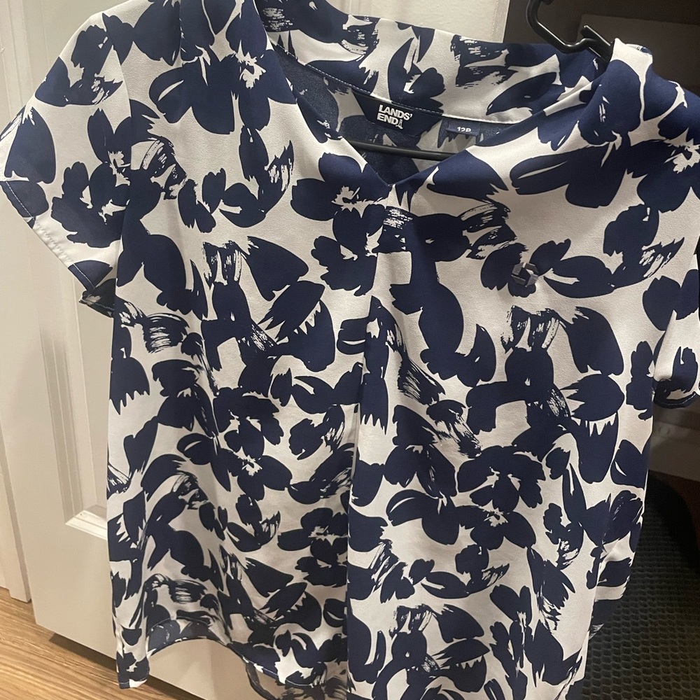 Blue and white size 12